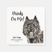 Dog Wedding Cocktail Napkins Serviette (Vorderseite)