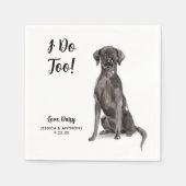Dog Wedding Cocktail Napkins Serviette (Vorderseite)