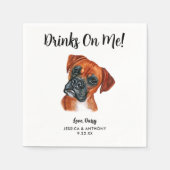 Dog Wedding Cocktail Napkins Serviette (Vorderseite)