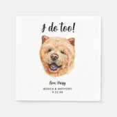 Dog Wedding Cocktail Napkins Serviette (Vorderseite)