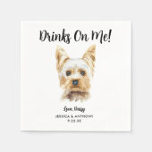 Dog Wedding Cocktail Napkins Serviette (Vorderseite)