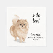 Dog Wedding Cocktail Napkins Serviette (Vorderseite)