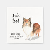 Dog Wedding Cocktail Napkins Serviette (Vorderseite)
