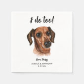 Dog Wedding Cocktail Napkins Serviette (Vorderseite)