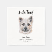 Dog Wedding Cocktail Napkins Serviette (Vorderseite)