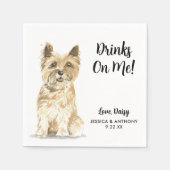 Dog Wedding Cocktail Napkins Serviette (Vorderseite)
