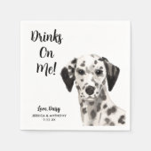 Dog Wedding Cocktail Napkins Serviette (Vorderseite)