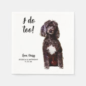 Dog Wedding Cocktail Napkins Serviette (Vorderseite)