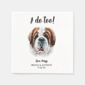 Dog Wedding Cocktail Napkins Serviette (Vorderseite)