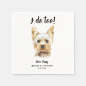 Dog Wedding Cocktail Napkins Serviette (Vorderseite)