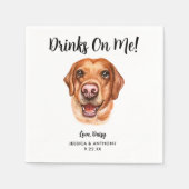 Dog Wedding Cocktail Napkins Serviette (Vorderseite)