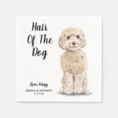 Dog Wedding Cocktail Napkins Serviette (Vorderseite)