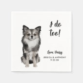 Dog Wedding Cocktail Napkins Serviette (Vorderseite)
