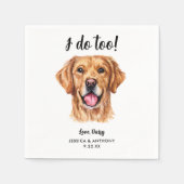 Dog Wedding Cocktail Napkins Serviette (Vorderseite)