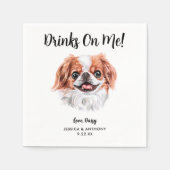 Dog Wedding Cocktail Napkins Serviette (Vorderseite)