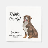 Dog Wedding Cocktail Napkins Serviette (Vorderseite)