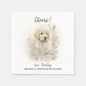 Dog Wedding Cocktail Serviette (Vorderseite)