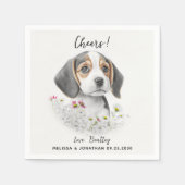 Dog Wedding Cocktail Serviette (Vorderseite)