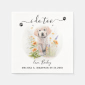 Dog Wedding Cocktail Serviette (Vorderseite)