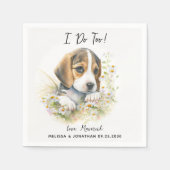 Dog Wedding Cocktail Serviette (Vorderseite)