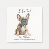 Dog Wedding Cocktail Serviette (Vorderseite)