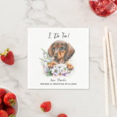 Dog Wedding Cocktail Serviette (Beispiel)
