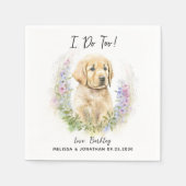 Dog Wedding Cocktail Serviette (Vorderseite)