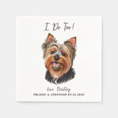 Dog Wedding Cocktail Serviette (Vorderseite)