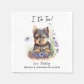 Dog Wedding Cocktail Serviette (Vorderseite)