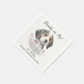 Dog Wedding Cocktail Serviette (Ecke)