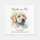 Dog Wedding Cocktail Serviette (Vorderseite)