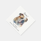 Dog Wedding Cocktail Serviette (Ecke)