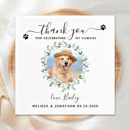 Dog Wedding Cocktail Serviette