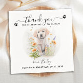 Dog Wedding Cocktail Serviette