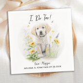 Dog Wedding Cocktail Serviette