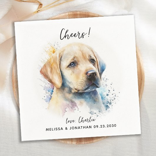 Dog Wedding Cocktail Serviette