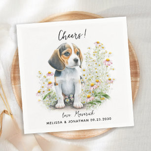Dog Wedding Cocktail Serviette