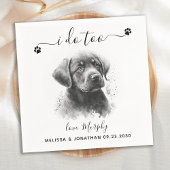 Dog Wedding Cocktail Serviette
