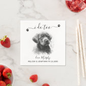 Dog Wedding Cocktail Serviette (Beispiel)