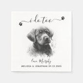 Dog Wedding Cocktail Serviette (Vorderseite)