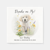 Dog Wedding Cocktail Serviette (Vorderseite)