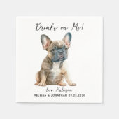 Dog Wedding Cocktail Serviette (Vorderseite)