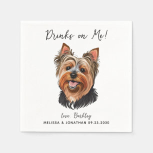 Dog Wedding Cocktail Serviette