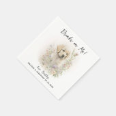 Dog Wedding Cocktail Serviette (Ecke)