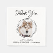 Dog Wedding Cocktail Serviette (Vorderseite)