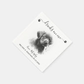 Dog Wedding Cocktail Serviette (Ecke)