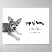 Dog Wedding Drink Sign Poster (Vorne)