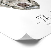 Dog Wedding Drink Sign Poster (Ecke)