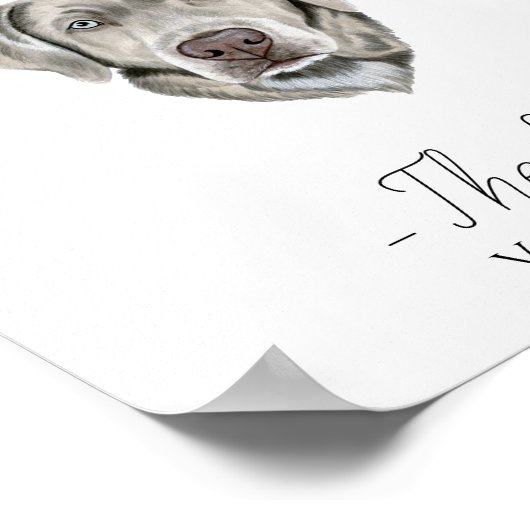 Dog Wedding Drink Sign Poster (Ecke)