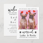 Dog Wedding Invitation Save The Date (Vorne/Hinten)